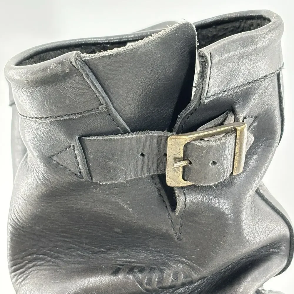 Vtg Triumph Motorcycle Engineer Boots Black Leather Mens 5.5 EU 37 Slovakia